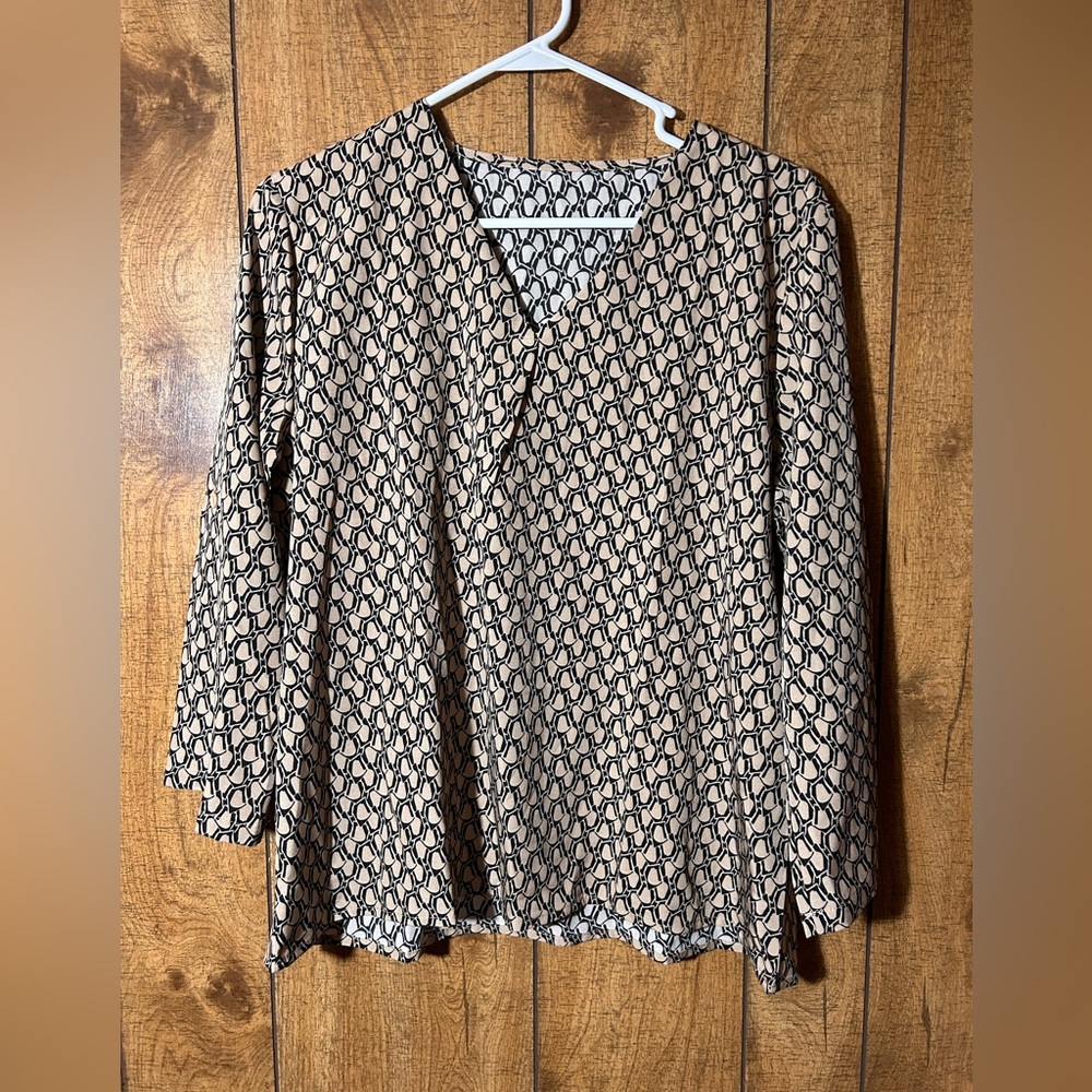 Women’s XL Patterned Blouse – Stylish Dressy Casual Top for Any Occasion